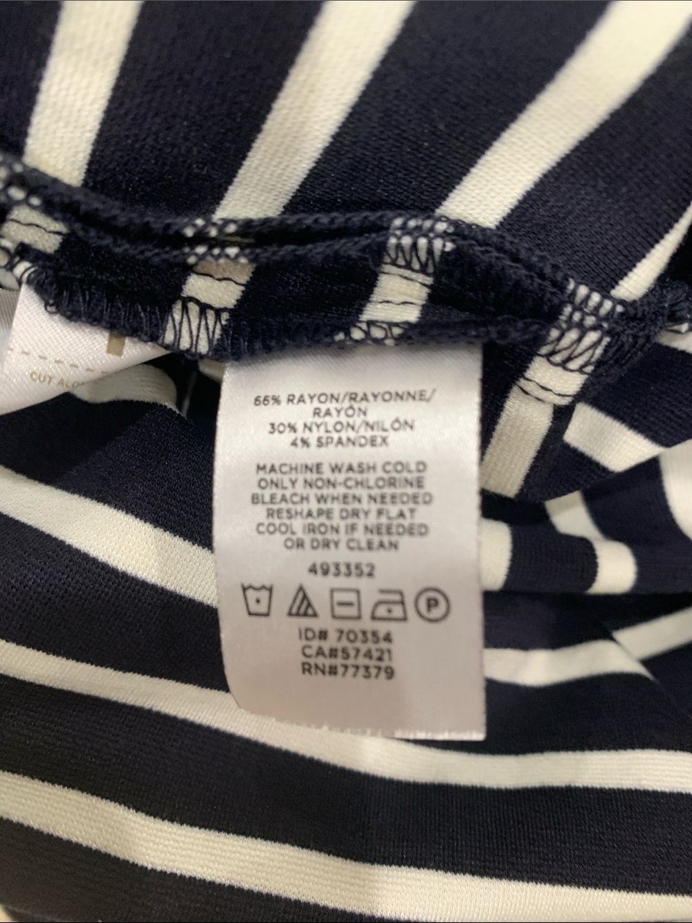 Ann Taylor size Small skirt 
Black and white stripes 
Wrap around - Picture 4 of 5